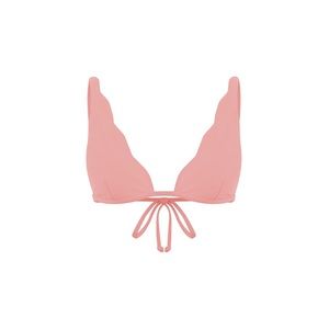 Scalloped Bralette Bikini Top in Blush